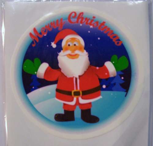 Jolly Santa Edible Icing Image - Click Image to Close